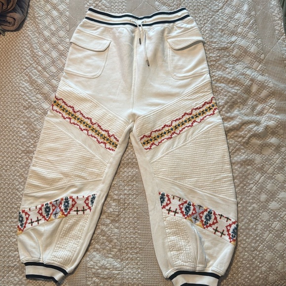 Free People Movement of Pants with Colorful Embroidery